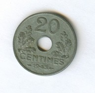 20 сантимов 1943 года (9804)
