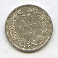 50 пенни 1908 год   Финляндия