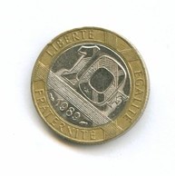 10 франков 1989 года (есть в наличии 87-93гг.)  (1782)