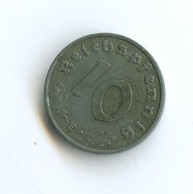 10 пфеннигов 1941 года со свастикой  (2975)  есть другие монетные дворы