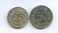 Набор 25, 50 пфеннигов 1920 года (10485)