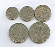 Набор монет 50 лепт, 1, 2, 5, 10 драхм (10505)