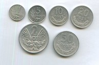 Набор монет 1, 5, 10, 20, 50 грошей, 2 злотых (10622)