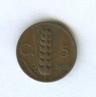 5 чентезимо 1922 года (11349)