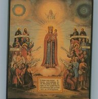 Икона "Казанская Божья матерь) на дереве (12961)