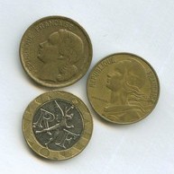 Набор 20 сантимов, 10, 20 франков (13022)