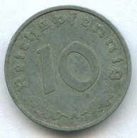 10 пфеннигов 1942 года со свастикой   (1035)   есть другие монетные дворы
