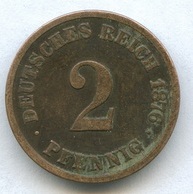 2 пфеннига 1876 года   (1043)