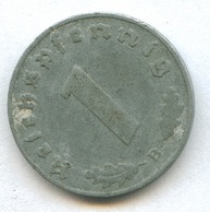 1 пфенниг 1944 года со свастикой   (1055)  есть другие монетные дворы