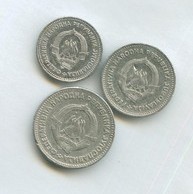 Набор 1, 2, 5 динар 1953 года (13310)
