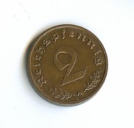 2 пфеннига 1939 года со свастикой  (2994)  есть другие монетные дворы