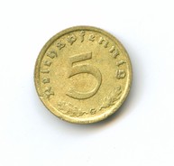 5 пфеннигов 1938 года со свастикой  (3030)  есть другие монетные дворы