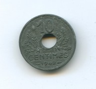 10 сантимов 1942 года (5666)