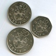 Набор монет 10, 20, 50 седи 1991 года (10457)