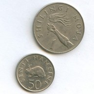 Набор монет 50 центов, 1 шиллинг 1966 года (10504)