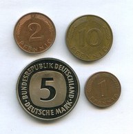 Набор 1, 2, 10 пфеннигов, 5 марок (10742)