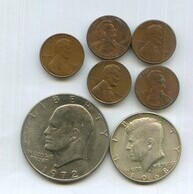 Набор 1 цент, 1/2 доллара, 1 доллар (13126)